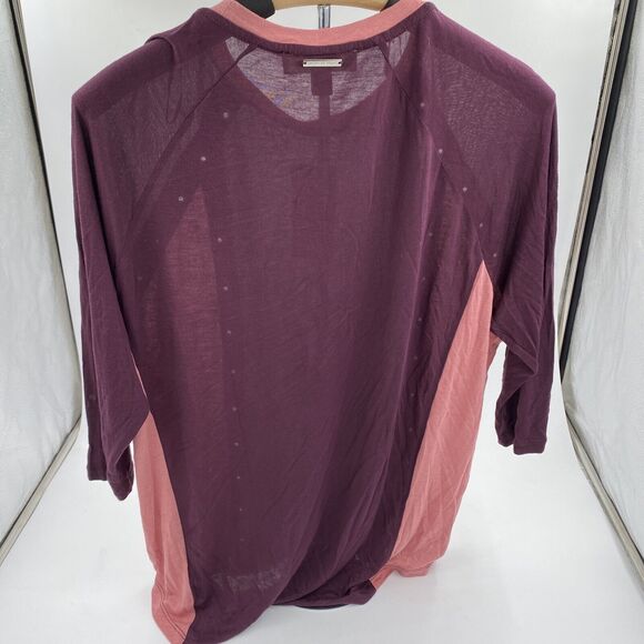 Michael Michael Kors Cordonovan Knit Layered Hem 3/4 Sleeve Top. size XS - Picture 3 of 5
